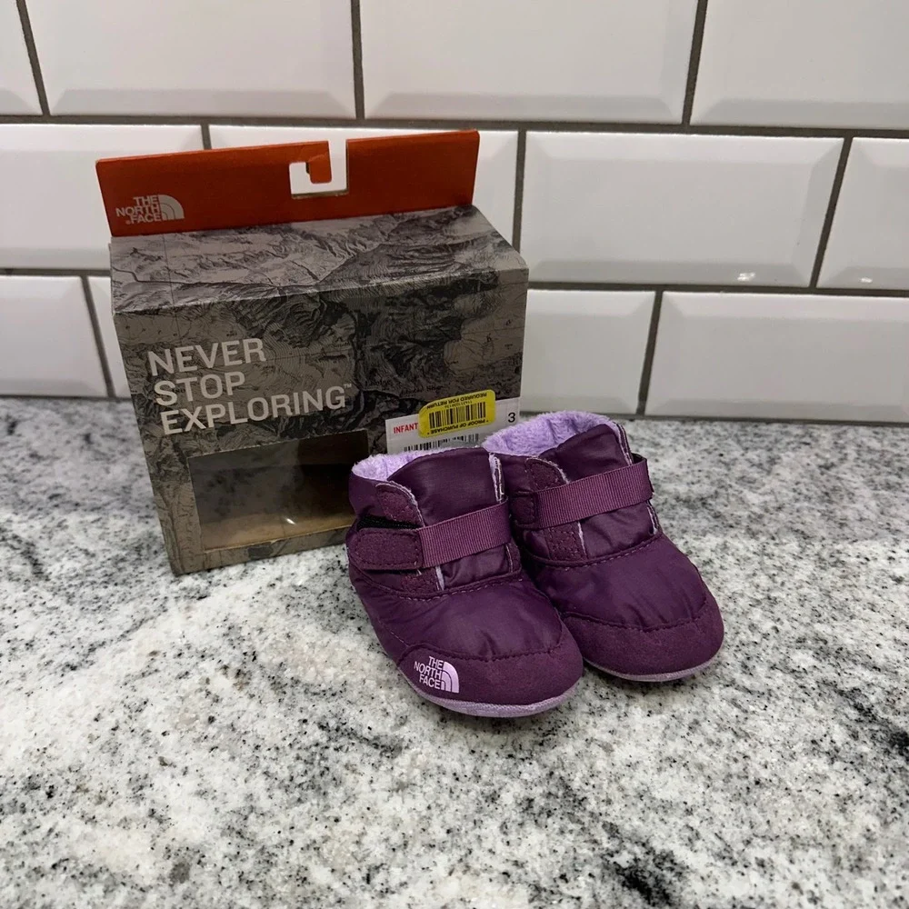The North Face Infant 3.5 Alpenglow Bootie Purple Insulated Faux Fur Gorpcore